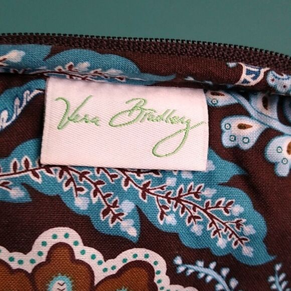 Vera Bradley Java Blue Patterned make up/ Jewelry Cottagecore Bag - Picture 7 of 11